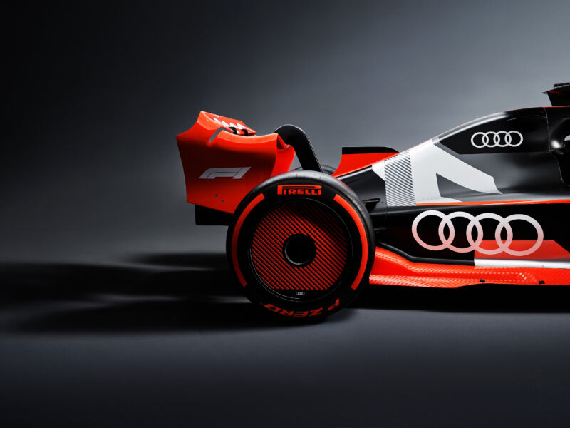 Rear half of Audi F1 show car