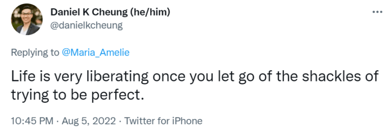 Twitter reply from Daniel K Cheung.