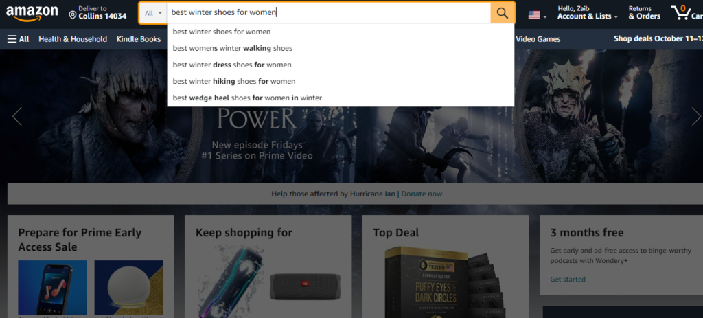 amazon keywords - ecommerce seo for 2022 holiday season