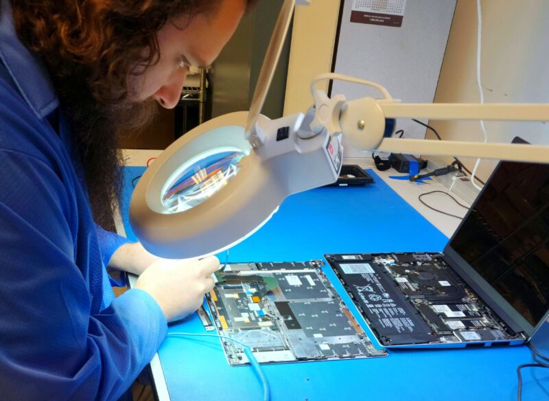 Framework is testing and servicing refurbished laptops at a facility in New Jersey and selling refurbished expansion cards to go with them.