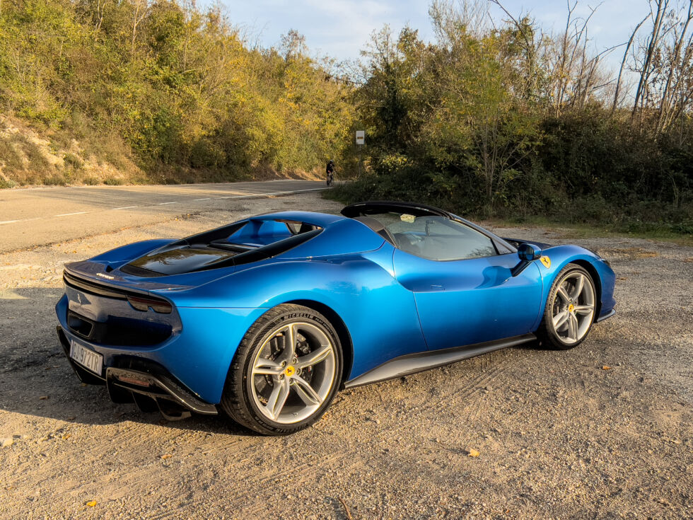 Ferrari's new plug-in hybrid convertible is a good one. 