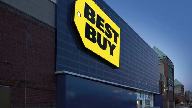 A Best Buy storefront.