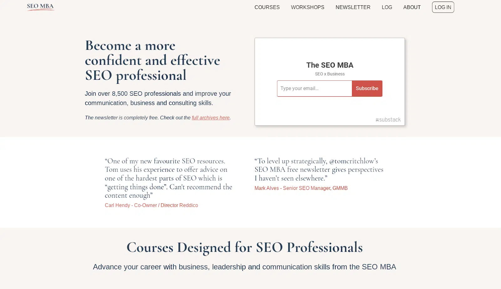 SEO MBA course