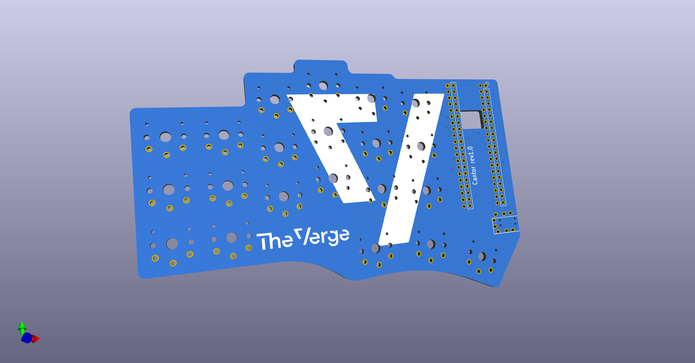 A Cantor PCB with our logo.