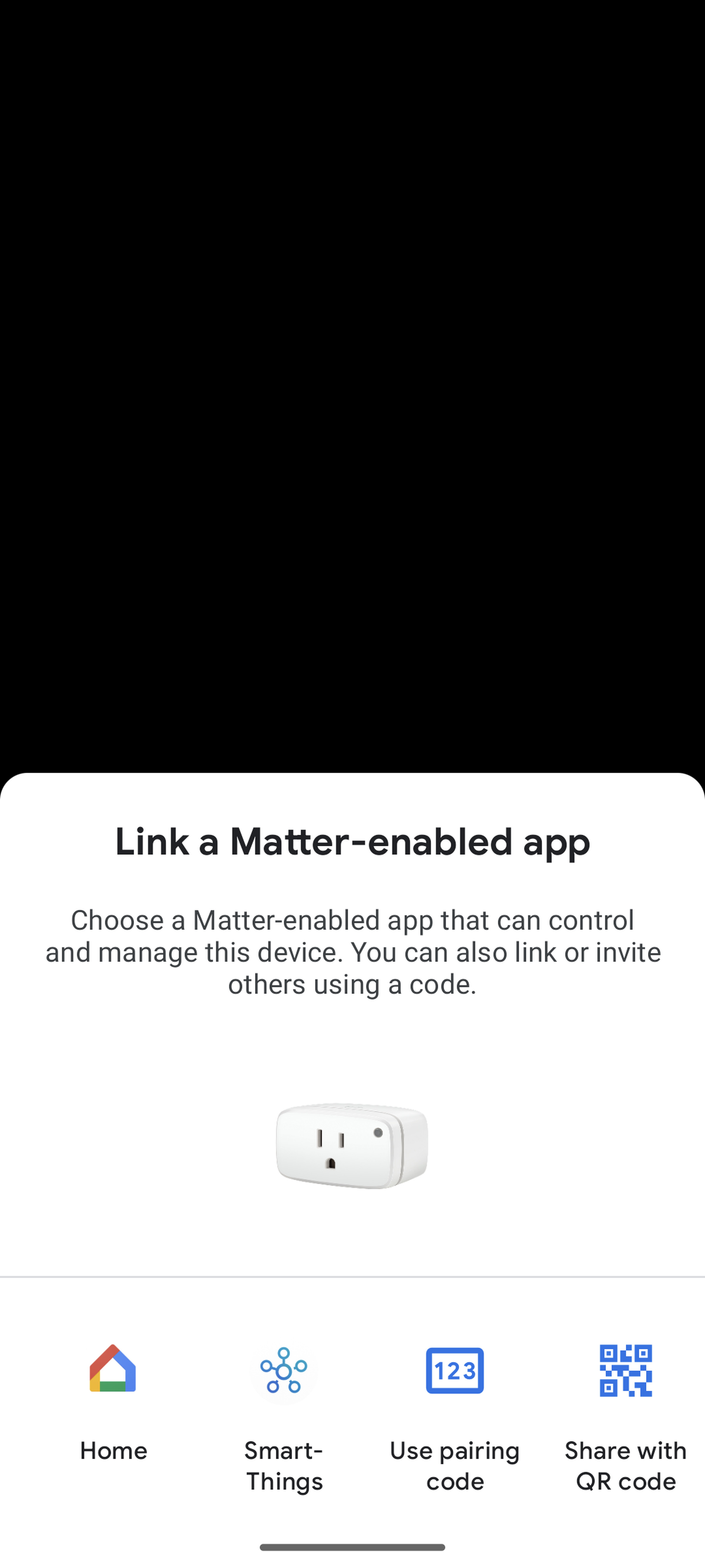 Google Home’s Matter pairing page is the easiest to use, but it doesn’t show you all your options.