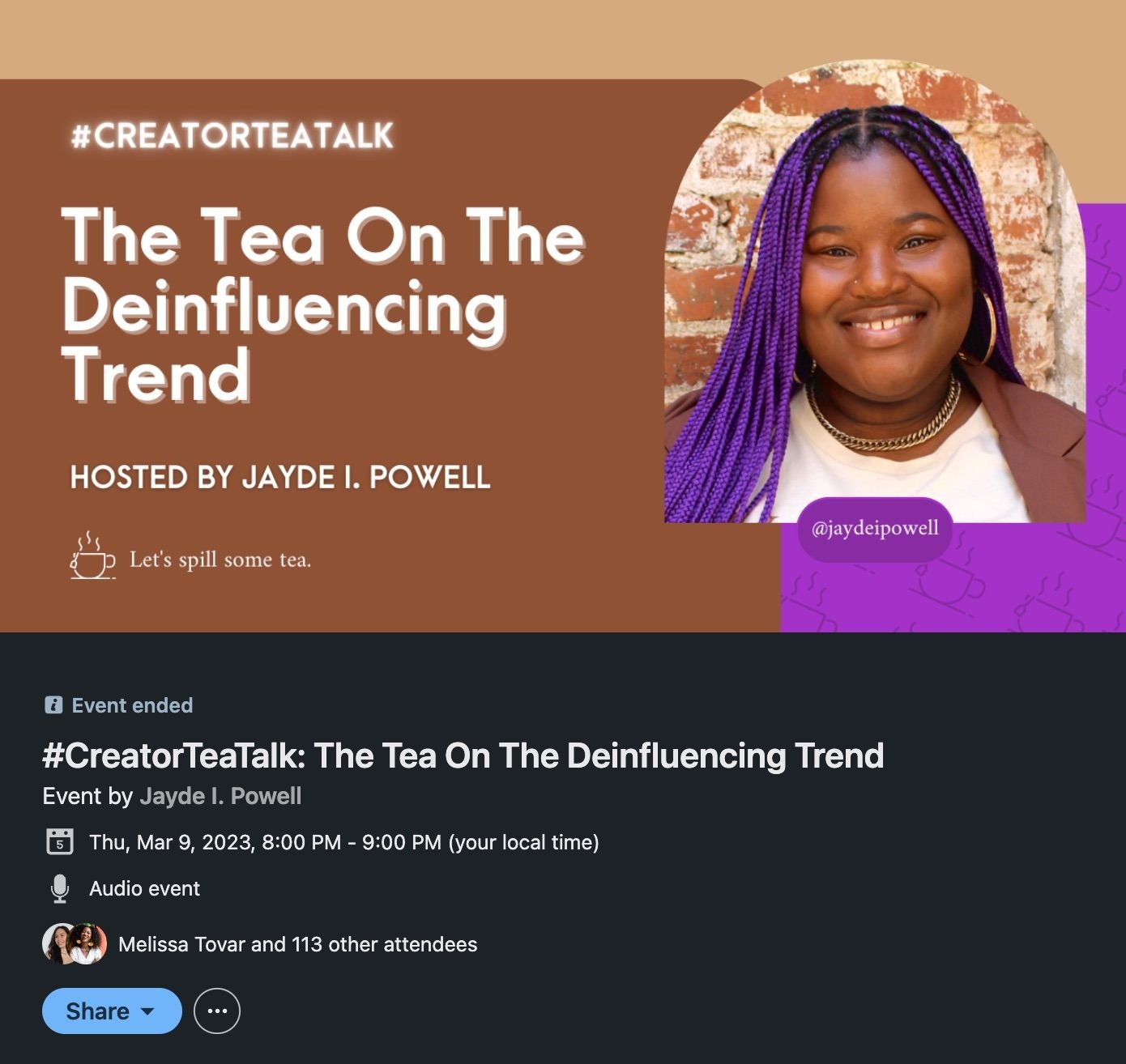 jayde powell creator tea talk