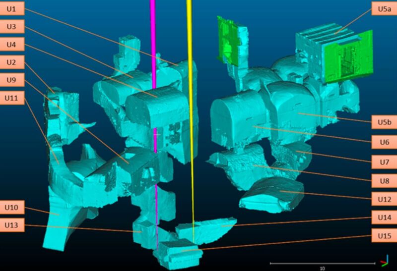 3D view of the underground part of the model