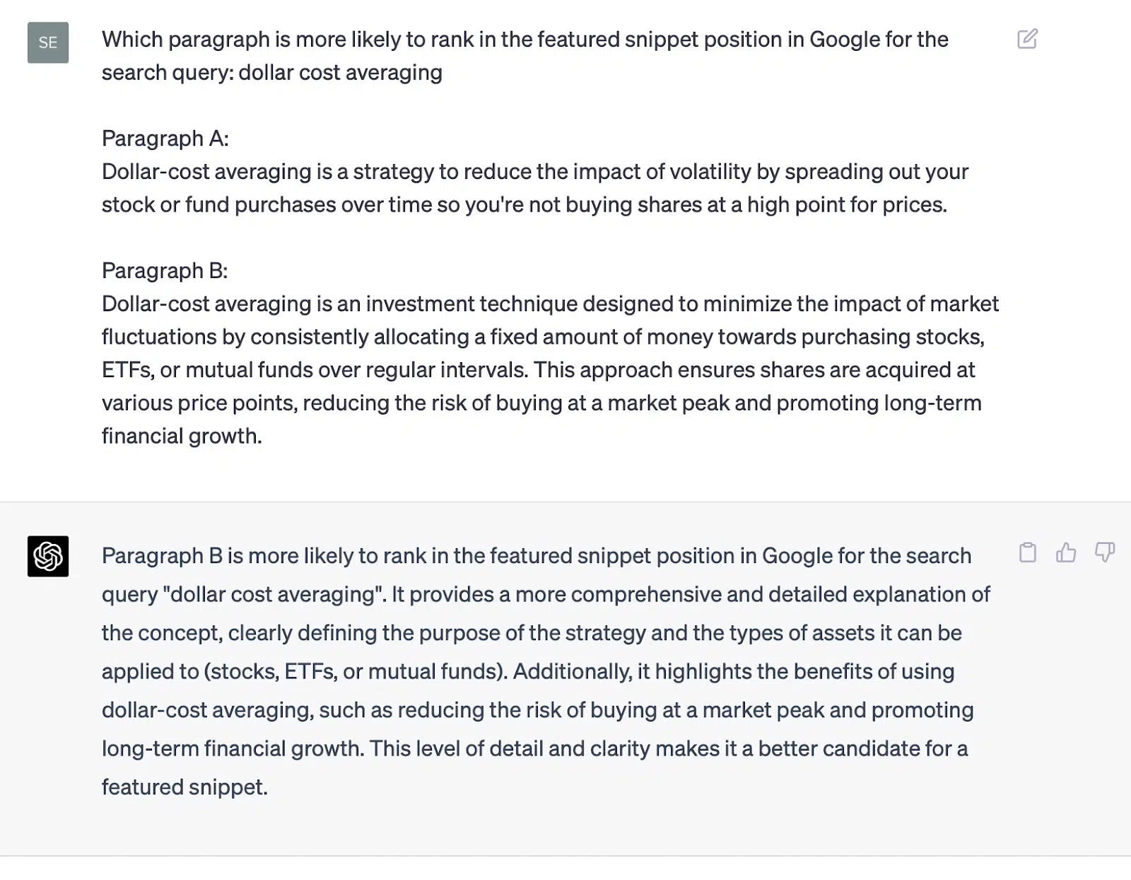 Evaluating featured snippets