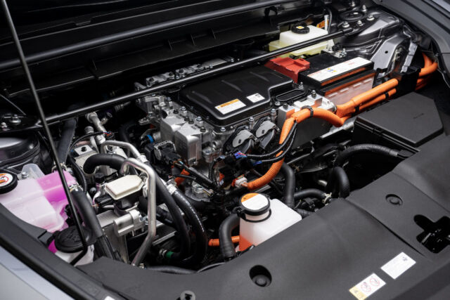 The Lexus platform leaves no room for a frunk under the hood.