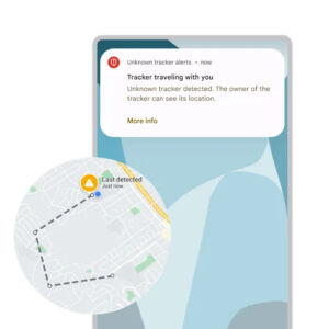 An example of the kind of alert an Android user will get soon, telling them if an AirTag or other tracker has been following them.