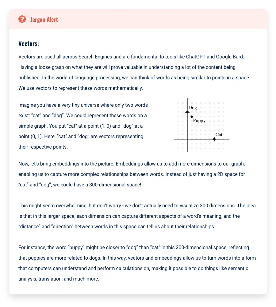 Jargon alert - vectors