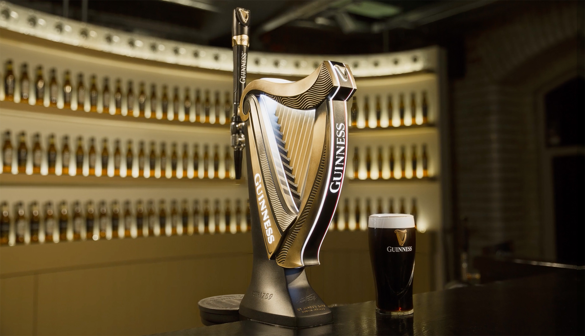 Guinness harp tap