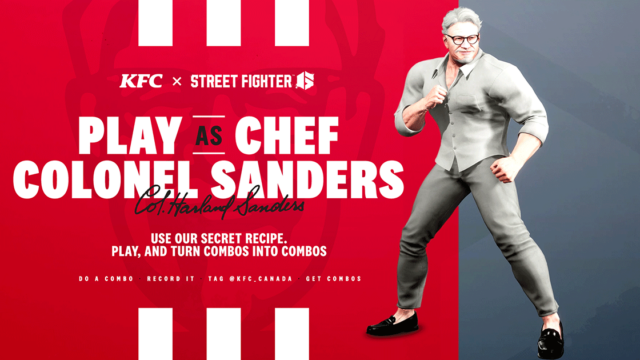 KFC Canada and AOR Courage designed a particularly buff version of Chef Colonel Sanders for Street Fighter 6.