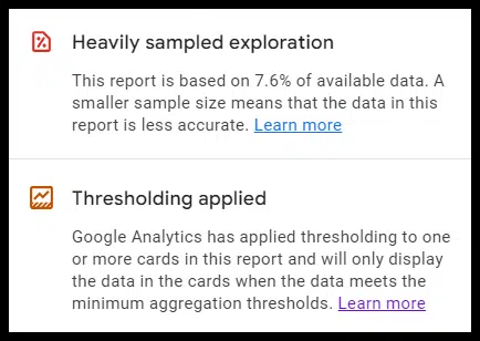 Data sampling in GA4