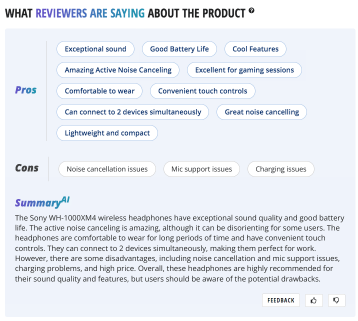 Newegg Pros Cons Aisummary Sony