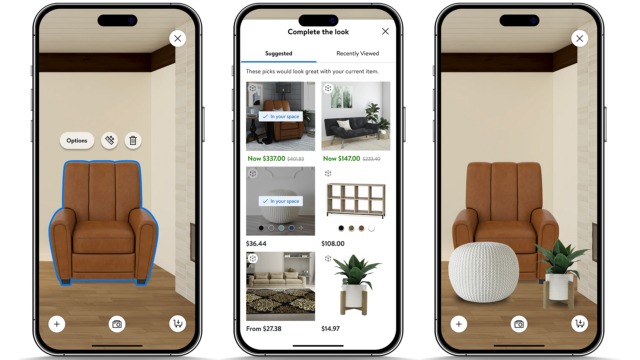 Shoppers can view multiple products at the same time using AR.