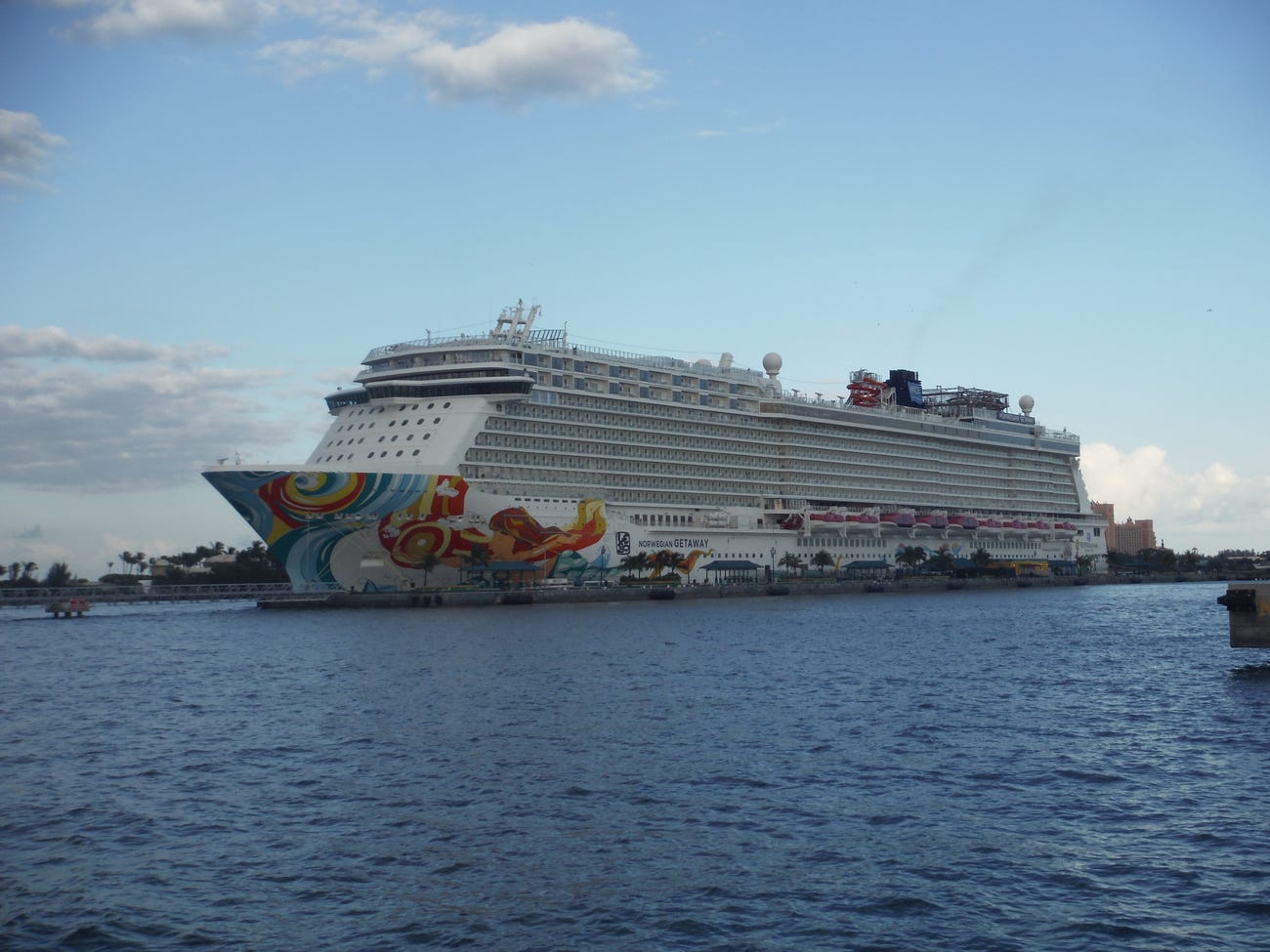 cruise ship in water