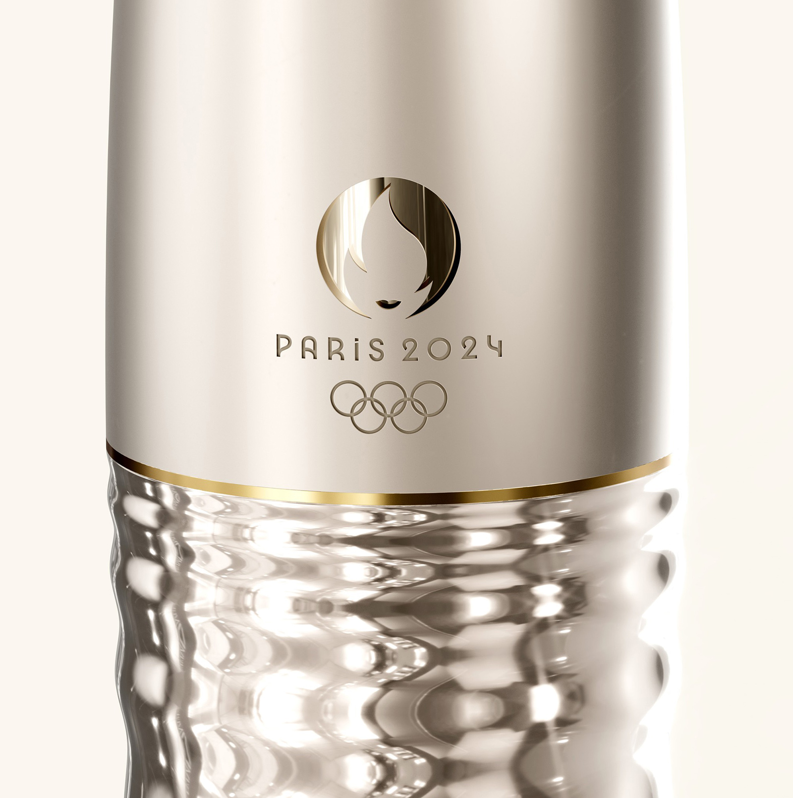 Paris 2024 Olympic torch logo detail