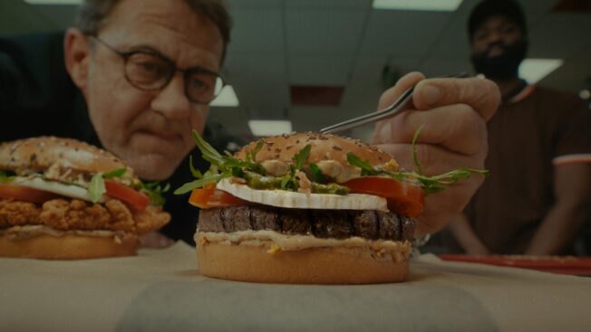 Chef Michel Sarran crafts a Burger King burger.