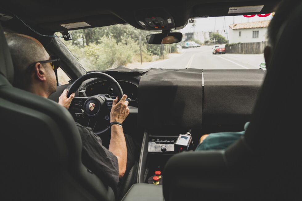 These were prototype Macans, and Porsche wasn't ready for us to see the rest of the dashboard yet.