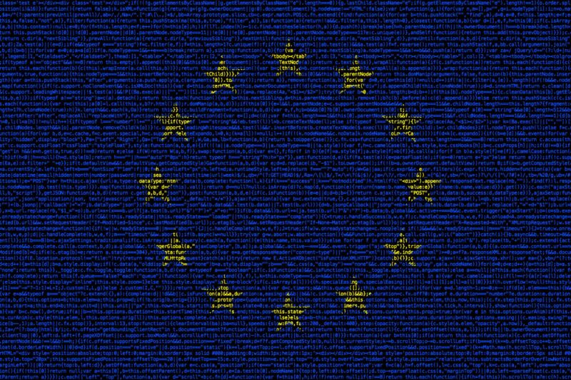 Illustration of a European flag composed of computer code