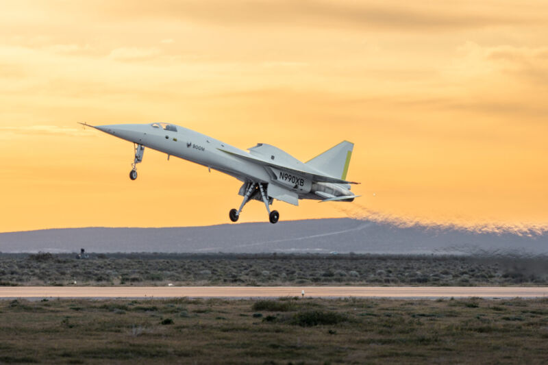 XB-1 takes off on its inaugural flight.