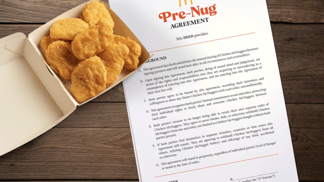 McDonald's Pre-Nug Agreement and chicken nuggets