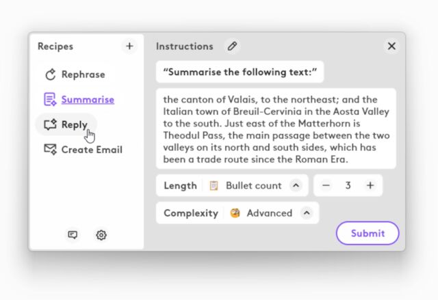 A Logitech-provided image depicting its AI Prompt Builder software feature.