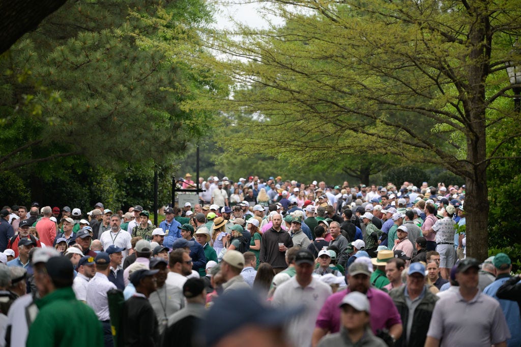 masters 2024 golf shop exterior crowd