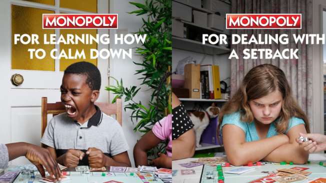 Hasbro Campaign Explains Why Monopoly is Good for Kids' Anger Issues