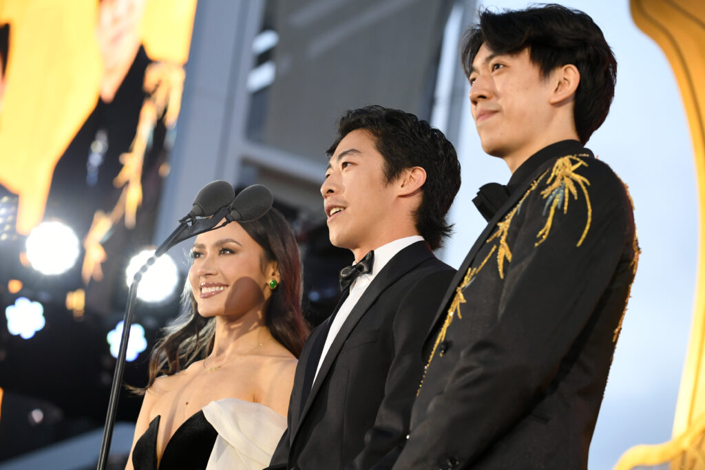 Madison Chock, Nathan Chen and Vincent Zhou.