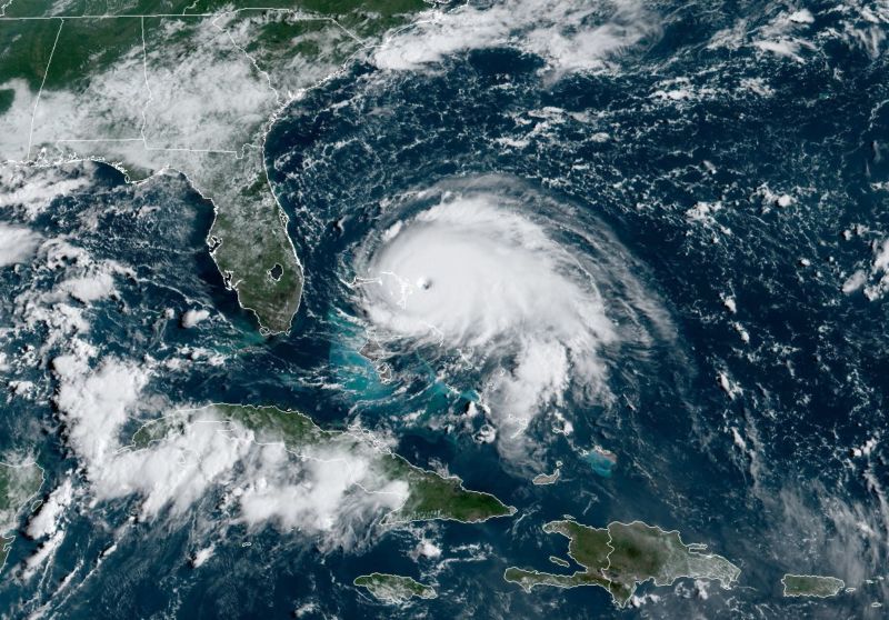 Hurricane Dorian's satellite appearance on a Sunday morning in 2019.