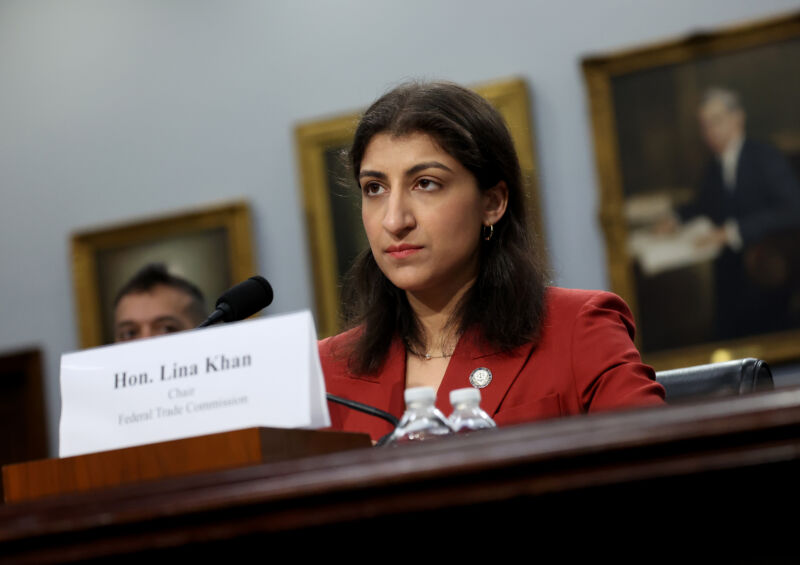  Lina Khan, chair of the Federal Trade Commission (FTC), testifies before the House Appropriations Subcommittee at the Rayburn House Office Building on May 15, 2024, in Washington, DC.