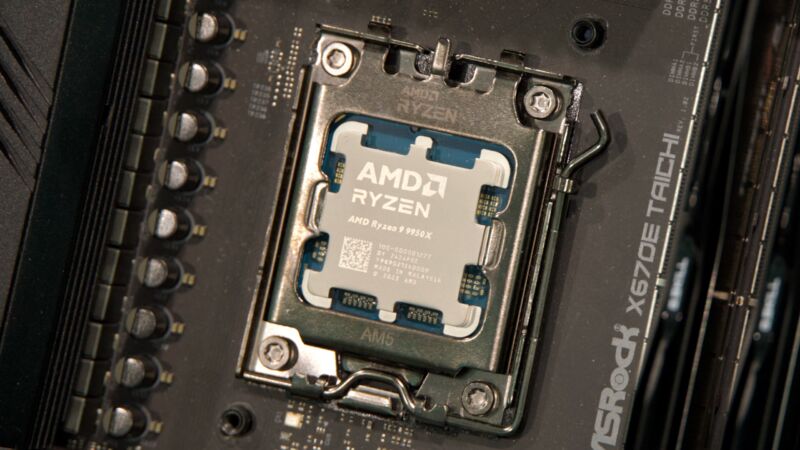 AMD's Ryzen 9 9950X. 