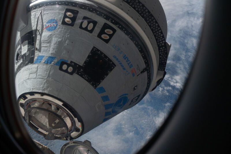 Boeing's Starliner spacecraft undocks from the International Space Station at the conclusion of an unpiloted test flight in May 2022.