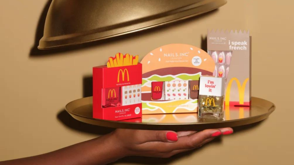 French fries and Big Macs took center stage in Nails Inc and McDonald's mash-up.