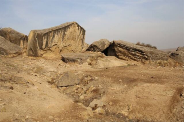 The Çapmalı rock shelter. The stone in the center is where researchers came across a board for 58 Holes.