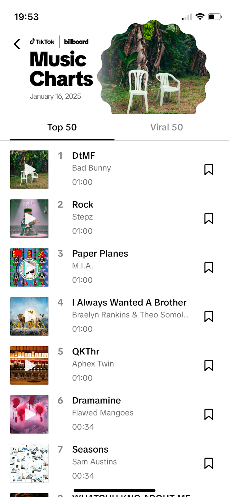 TikTok's music charts