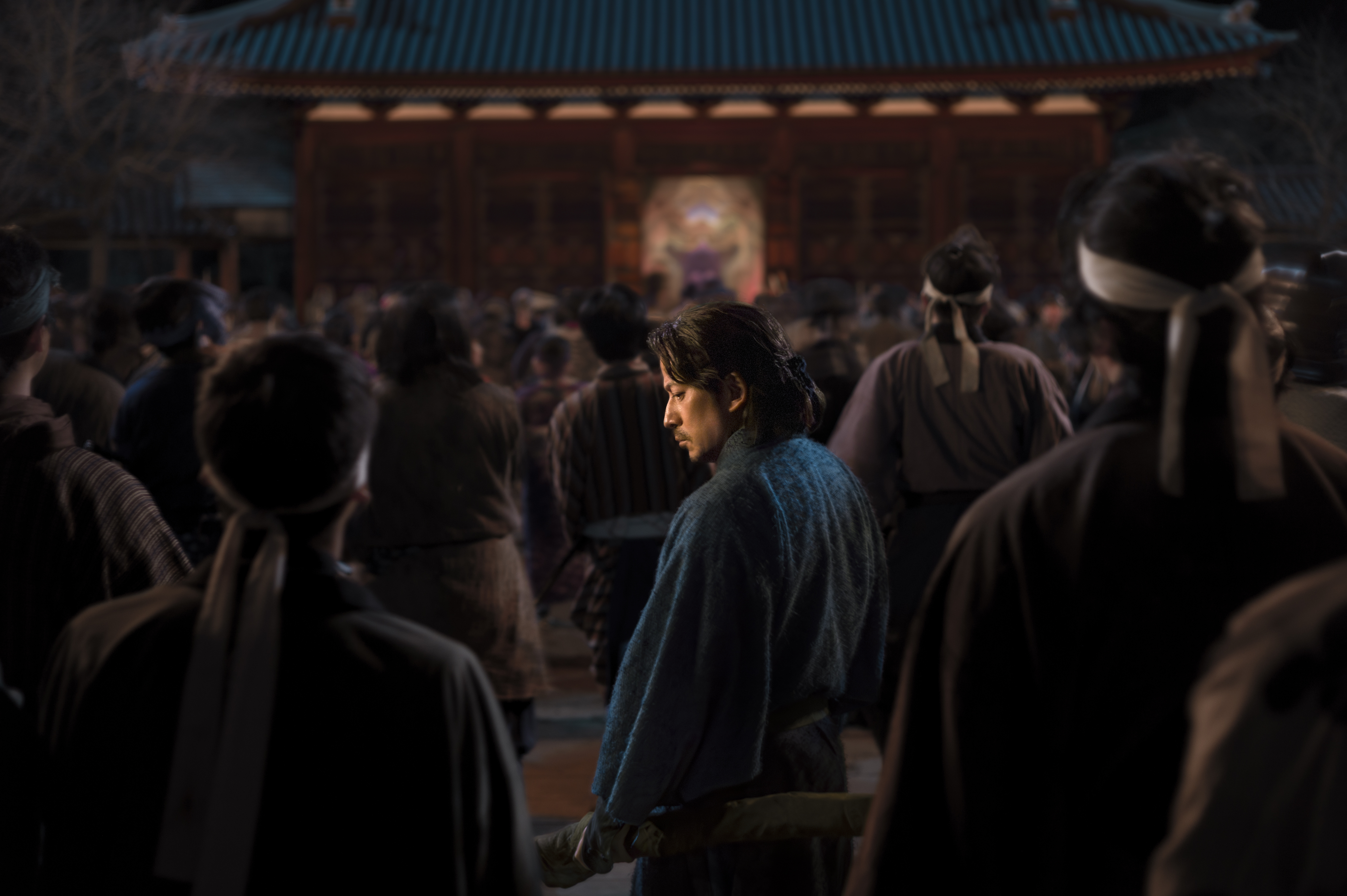 A still photo from the Netflix series Last Samurai Standing.